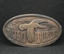 WB01162 GREAT VINTAGE 1974 ***WILD TURKEY** 101 PROOF BOOZE BUCKLE