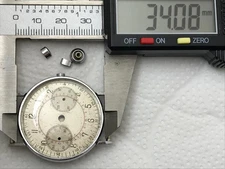 Original Vintage Landeron 47 Complete Case and Dial