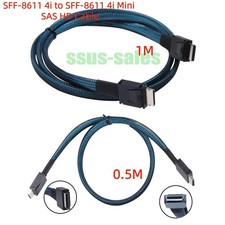 1M/0.5M SFF-8611 4i to SFF-8611 4i Mini SAS HD Cable 24Gbps PCIe 4.0 RAID Card