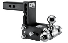 Bw Tow Stow Ts10048b Adjustable Hitch Ball Mount 2 Receiver Tri-ball 5 Drop