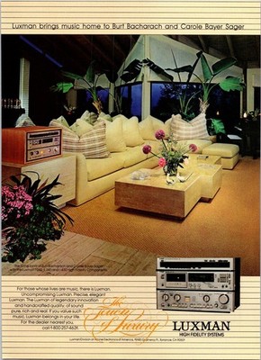 Luxman Vintage Print Ad Poster High Fidelity Systems 1970s Audio Stereo Cassette