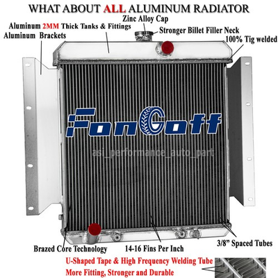 #ad 3 Rows Aluminum Radiator for 1961 1969 Dodge D100 Series Pickup 2.8L 3.7L Gas AT $169.00