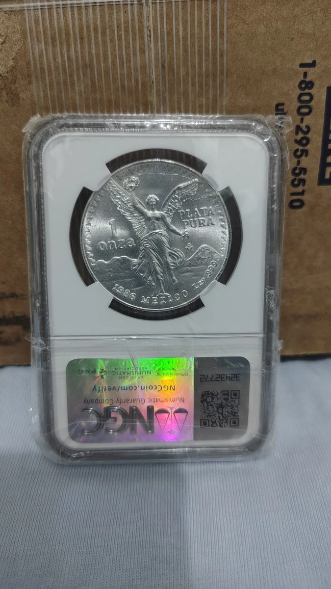 1986年 メキシコ リベルタッド銀貨 PCGS MS67 1オンス　高鑑定 1986 Silver Mexican Coins for sale | eBay