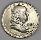 1954 D Franklin Half Dollar - Silver - AU - Almost Uncirculated  Denver