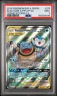 PSA 9 MINT Blastoise & Piplup GX (Alt Full Art) 215/236 Sm-Cosmic Eclipse Holo
