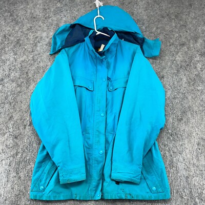 VINTAGE REI Jacket Womens 14 Blue Full Zip Lined Parka Puffer Coat