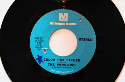 The Winstons - Color Him Father / Amen Brother 45 EXCELLENT 1969 