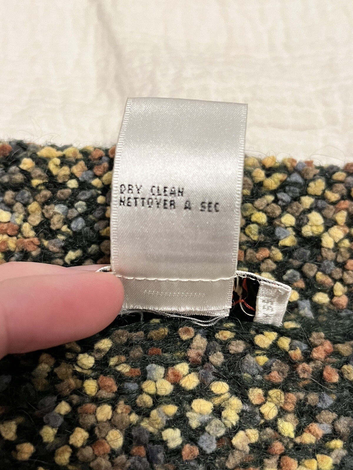 Talbots Green Pixelated Button Front Collared Swe… - image 5