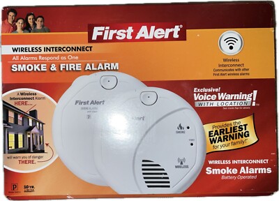 First Alert SA511CN2 Wireless Interconnect Battery Operated Smoke And Fire Alarm