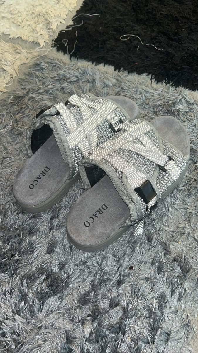 Reflective Draco Storm Slides Sandals Gray Men's Size 9-10 - Main Image
