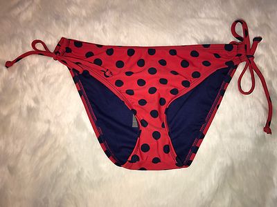 NWT Mossimo Size S Polka Dots String Bikini Bottom Swimsuit Swimwear V4 