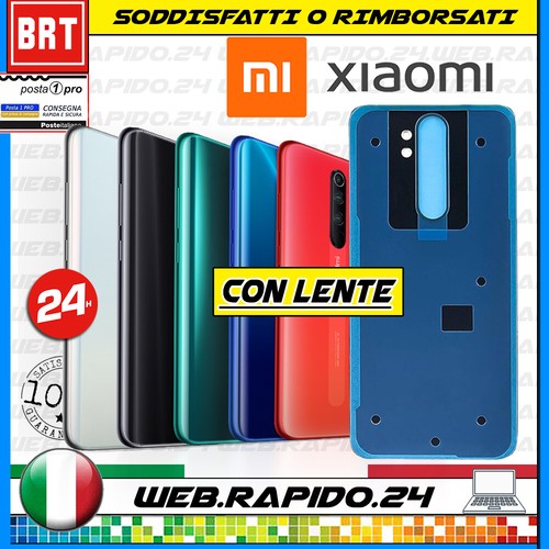 Scocca Posteriore In Vetro + Adesivo Per Xiaomi Mi 10T / Mi 10T Pro (Nero, Silver, Aurora Blu)