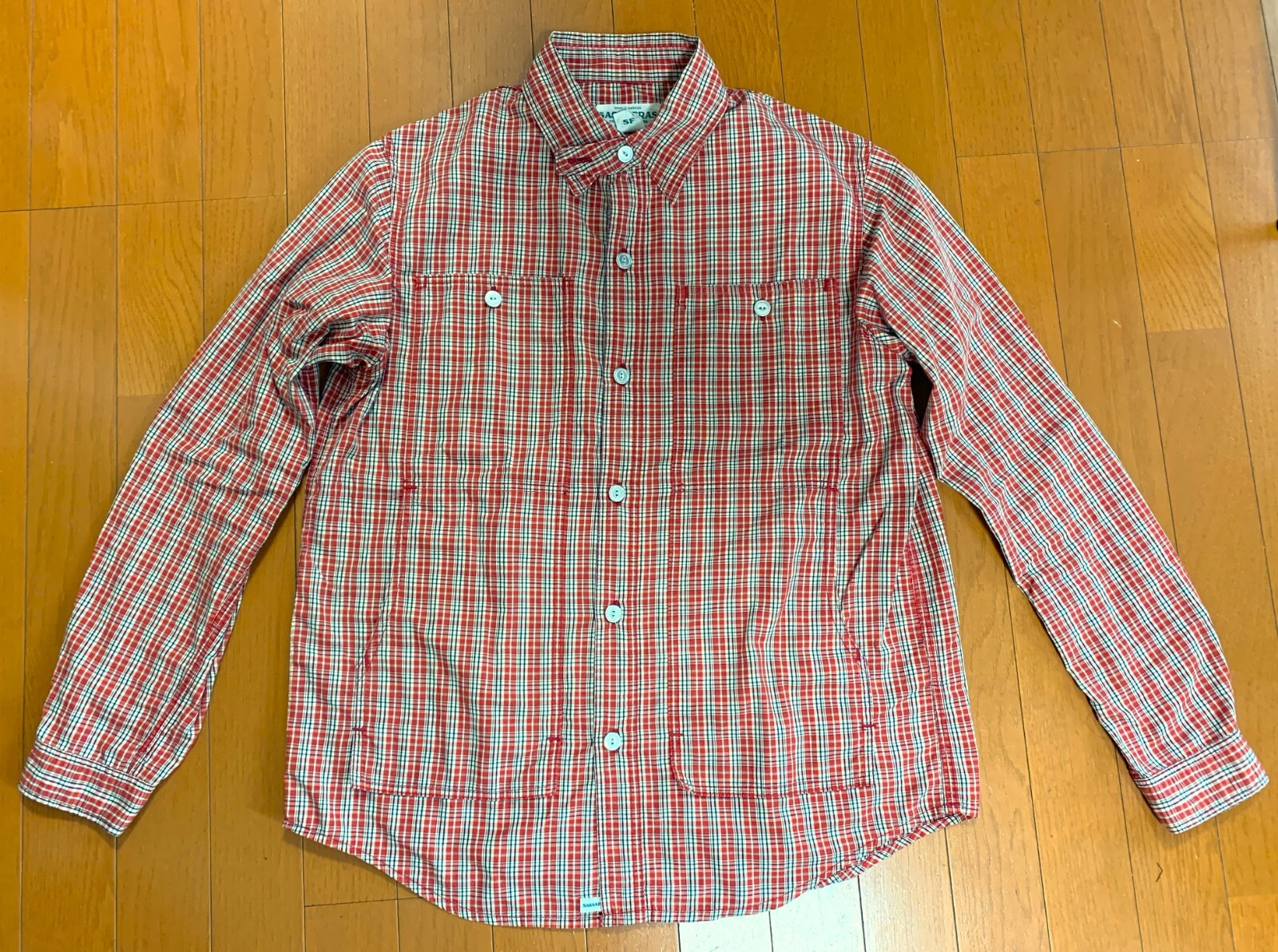 Sassafras Japan nanamica plaid gardening shirt, size M eBay