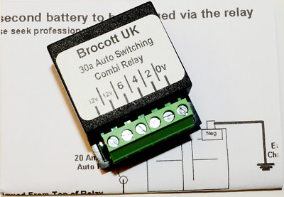 GRANVIA SELF SWITCHING, VOLTAGE SENSING SPLIT CHARGE RELAY  - 12V, 30 AMP