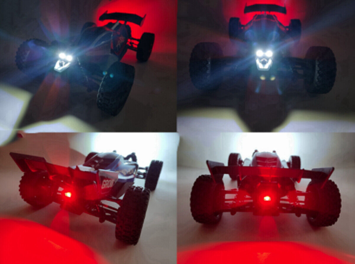 Front Spotlight + Tail Light Kit for Arrma 1/18 Typhon Grom RC Car Accessories