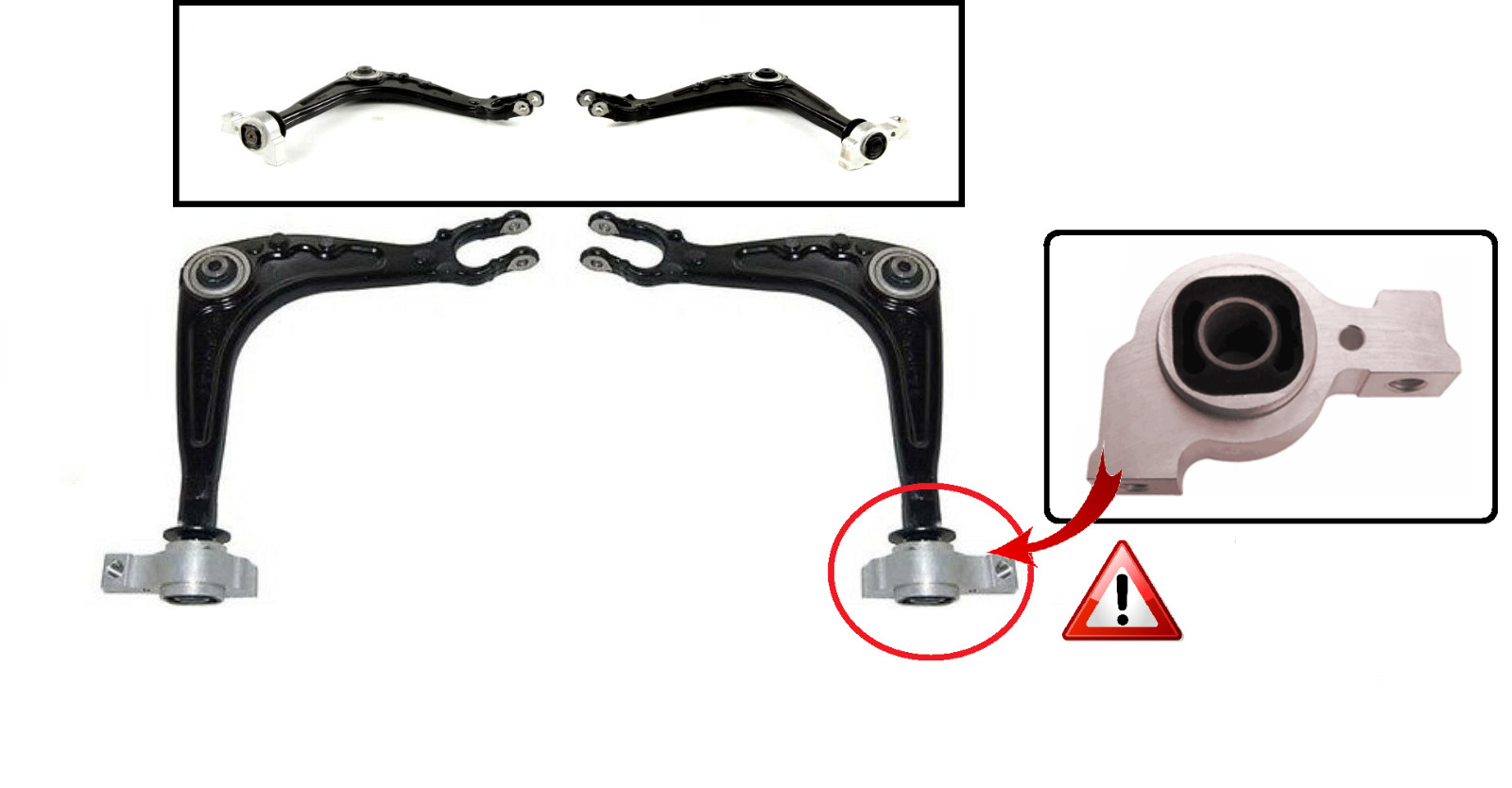 Triangle de suspension C5 III pour supprimer les vibrations au volant côté gauche droit
