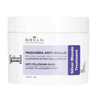 Brelil Anti-Yellow Mask Cream Silver Blonde Light Hair 220 ml./7.4 fl.oz.