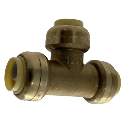 1 Pack XFITTING 1/2" Push Fit Tee Fittings, 1/2" Push to Connect Tee, Lead Free