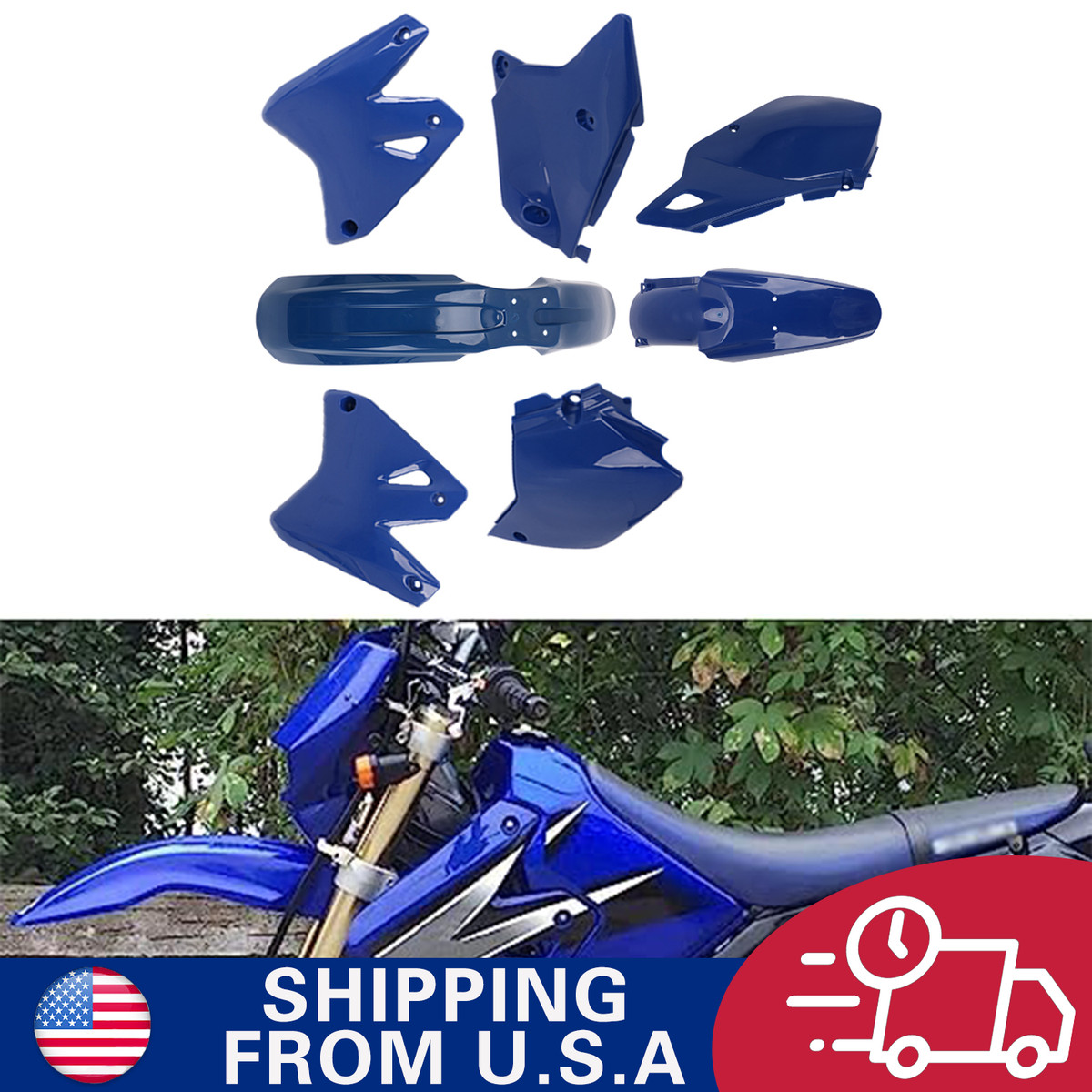 SUZUKI DRZ400SM純正シート 青ストラップ付き 2000-2024 Suzuki