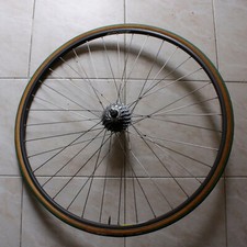 Ruota posteriore Campagnolo per bici da corsa, tubolare e cassetta 8 rapporti.