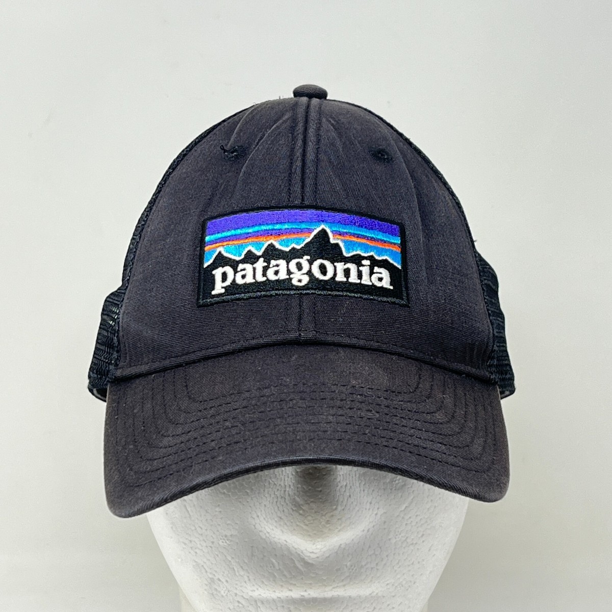 帽子 Patagonia vintage cap Vintage PATAGONIA Hat Mens Snapback Black Mesh Mountain