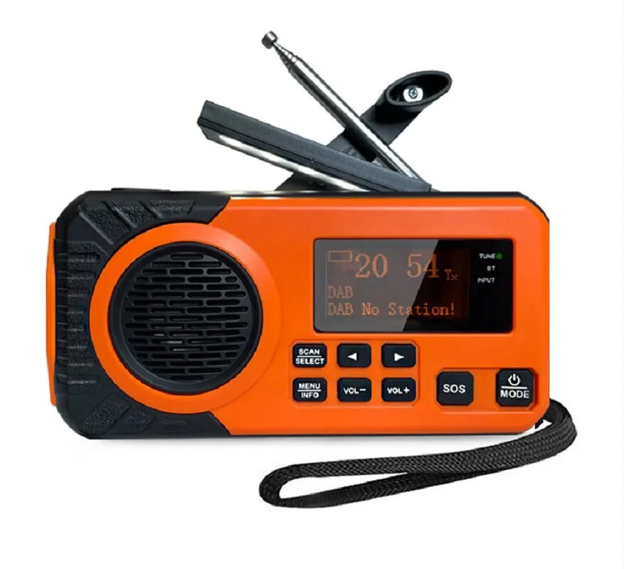 DAB+ Portable Hand Crank Radio Emergency Radio Solar Emergency Radio - Image 3 of 4