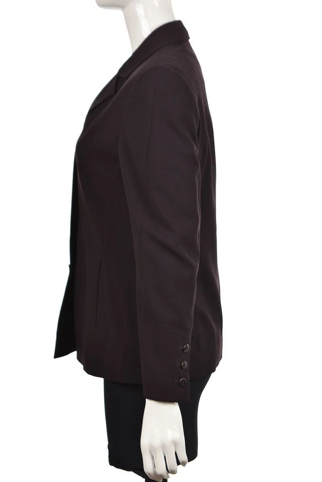 Laurel женщин Blazer размер 36 темно фиолетовый текстурированный шерсти WTW карьера куртка - Изображение 3 из 4