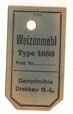Stara etykieta Młynek parowy do mąki pszennej Drebkau Dolne łużyce Przyczepa Młyn Młynek Młynek 