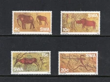 S0151  Southwest Africa  1976   fauna,   pre-historic rock paintings   4v.   MNH