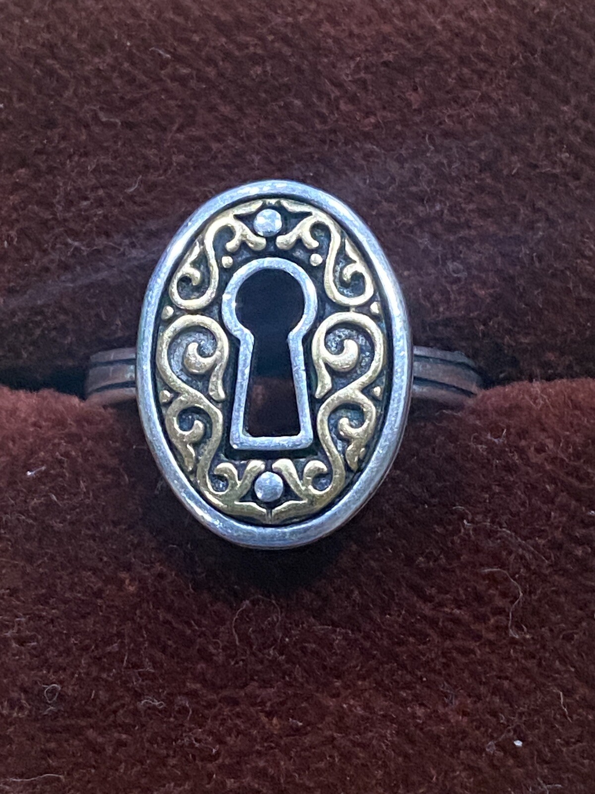 James Avery Retired Silver and Bronze JOURNEY Ring Si… Gem