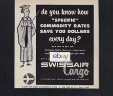 SWISSAIR 1955 SWISSAIR CARGO DO YOU KNOW HOW? SPECIFIC COMMODITY RATES? AD