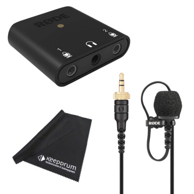 Rode Lavalier II Mikrofon + AI-Micro Interface + keepdrum Mikrofasertuch