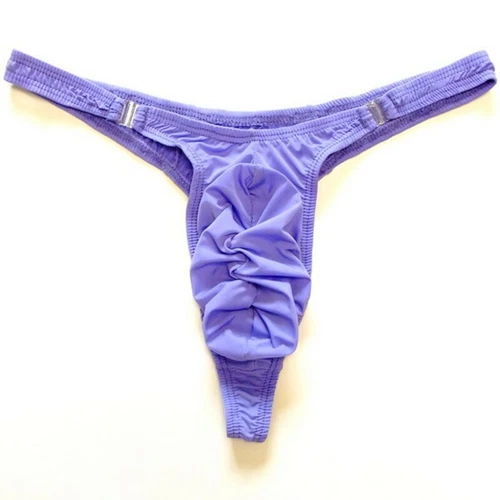 Mens Thong Briefs Sexy Sheer Pouch Underwear T-Back G-string Pants Underpants UK - Picture 18 of 27