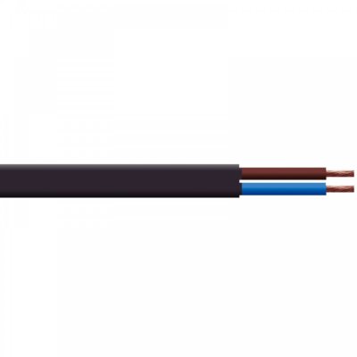 100m Strom Netzkabel oval 2-adrig 0,5mm PVC Flex 3A 2192Y weiß oder schwarz 