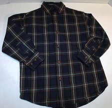 Class Club Green Blue Red Plaid Button Down Dress Shirt Adj Cuffs Size 6 C-2