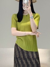 2024SS Fashion Wrinkled Short Sleeved T-shirt...