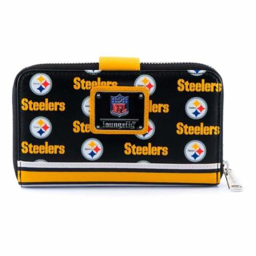 Loungefly - Pittsburgh Steelers NFL Logo - Zip Around Bifold Wallet - NEW - - Picture 1 of 4