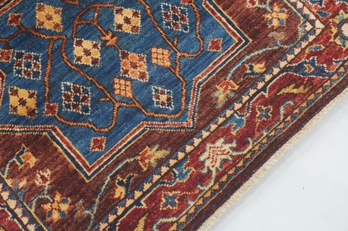 3 x 10 ft Purple Bakhtiari Afghan Hand knotted Transitional Runner Rug - Picture 8 of 18
