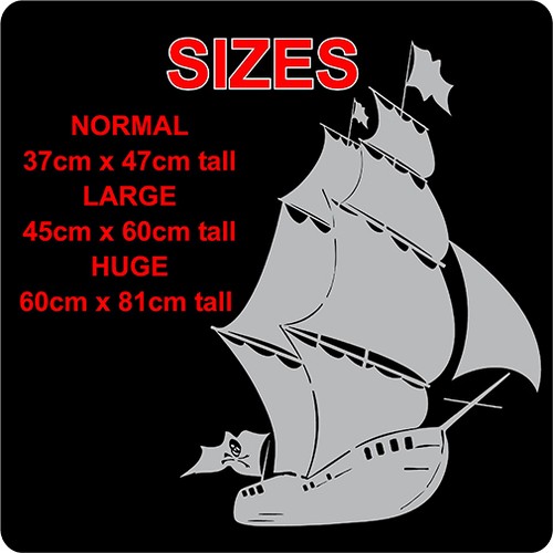 SHIP WALL STICKERS Tall Ship Bathroom Screen Sticker WALL ART DECAL QUOTE N141 - Picture 8 of 10