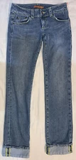 VIGOSS USA Jeans Women's Size 5 Light Wash Blue Denim Stretch Straight Cuff