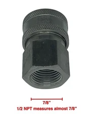 Stainless Steel QC Male Socket Thread Diameter Measures .840" Equal to 1/2" NPT 