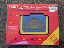 NEW Vintage Concept 2000 My Own Walk-a-long Cassette Player, Headphones NIB