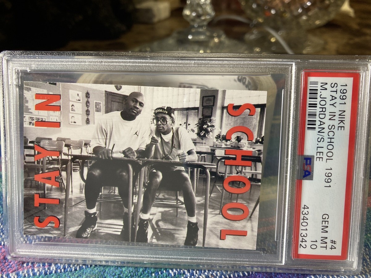 1991 Nike Stay In School Spike Lee & Michael Jordan PSA 10