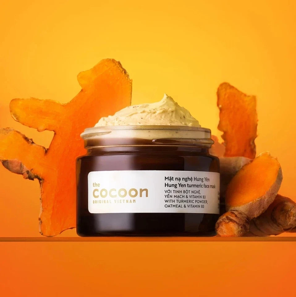 1x Cocoon Turmeric Face Mask Exfoliates Dead Skin Cells Brightens Smooths - Image 4 of 4