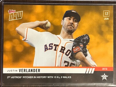 2019 Topps Now #ODB-14 Justin Verlander Houston Astros
