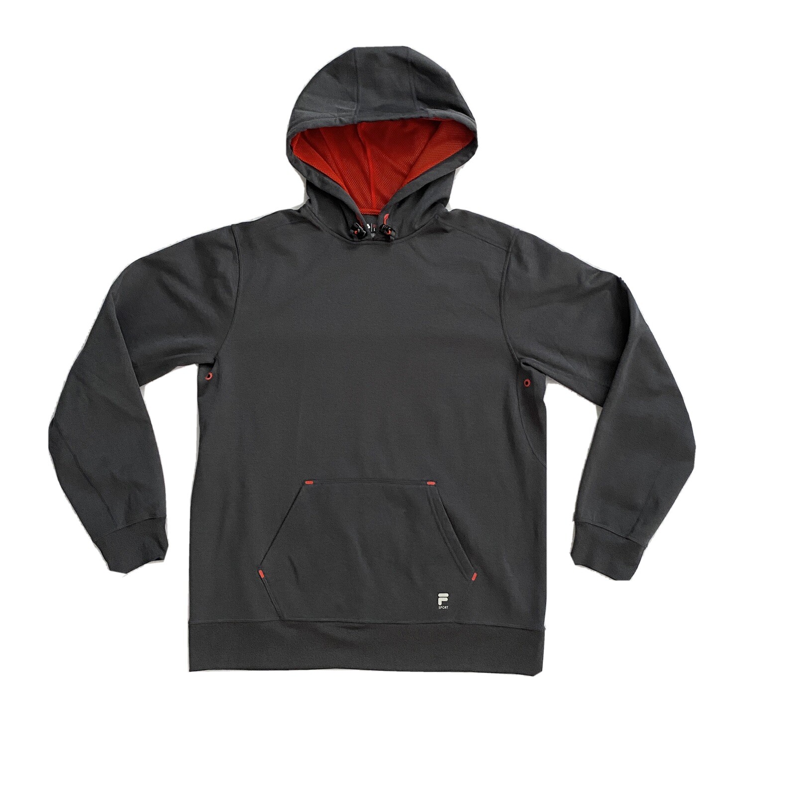 Felpa con cappuccio uomo Fila Sport Live In Motion taglia large grigio pullover