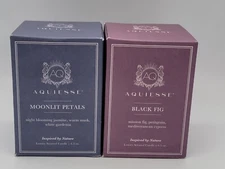 Aquiesse Luxury Scented Candle 6.5oz Moonlit Petals & Black Fig NIB. QTY:2