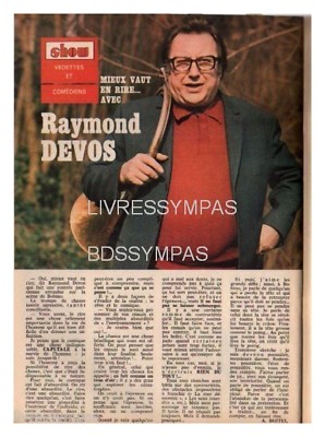 1971 DOCUMENT (ref PEL 4614) HUMORISTE  : RAYMOND DEVOS 1p