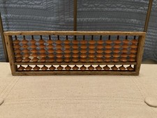 Stunning Vintage Asian Wooden Abacus Decorative Calculator Box 15 Rows 90 Beads