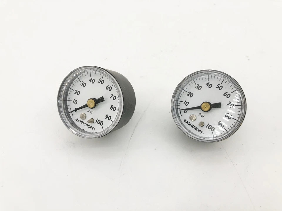 Lot of 2 New Ashcroft 15W1005PH 01B 100# Pressure Gauges 1-1/2" 0-100psi - Image 3 of 4